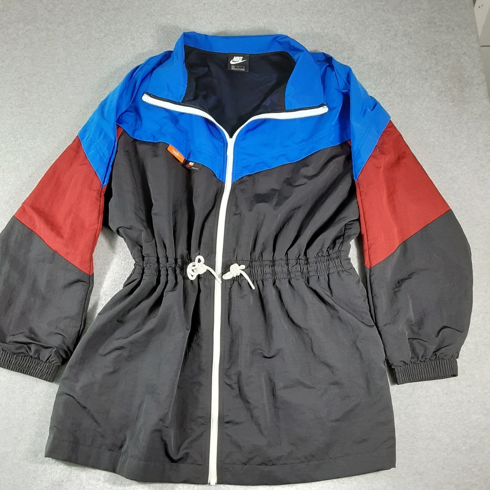 Nike Sportswear Heritage Windrunner Jacket Blue Red Black CJ2046-480 Womens M